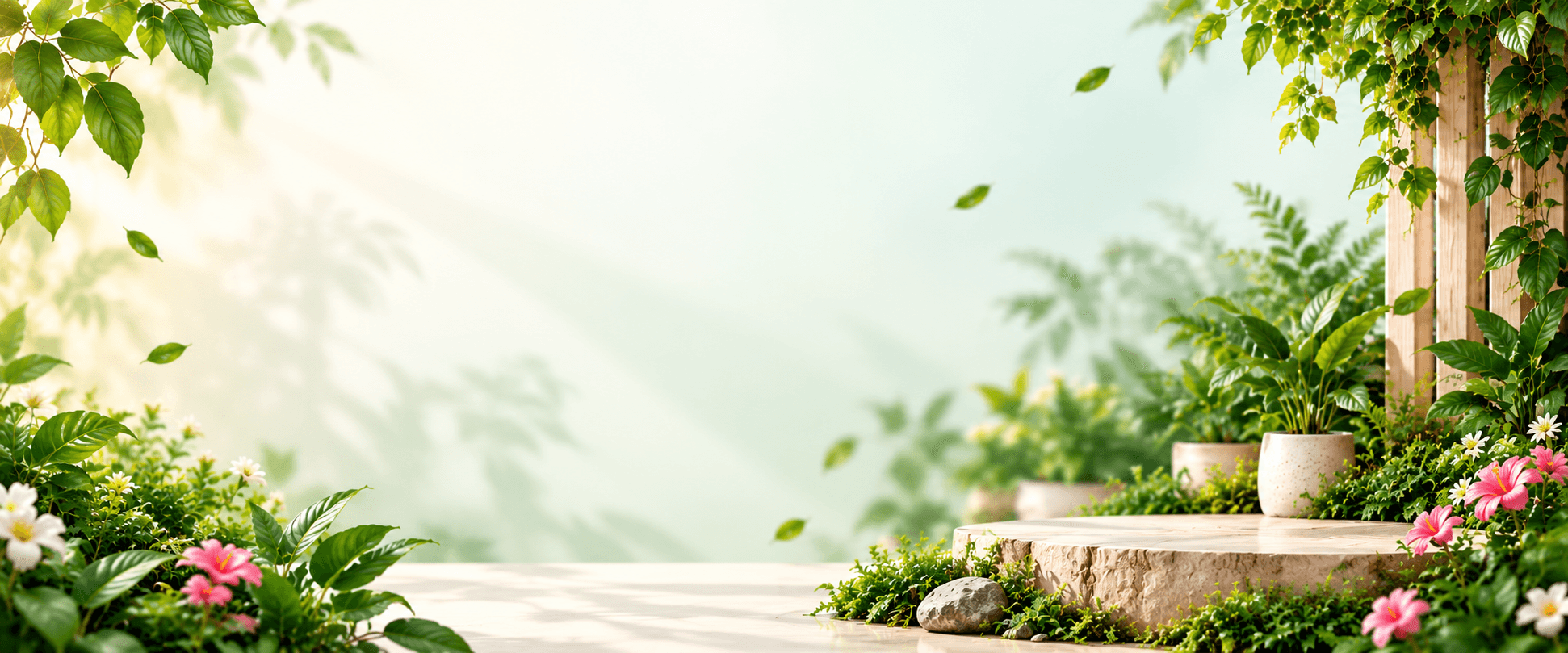 Blooming Den App Features Hero Background