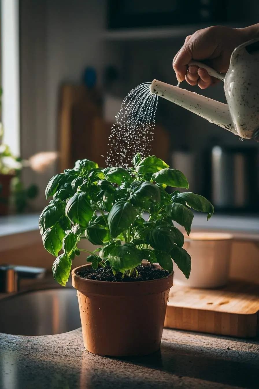 Planting with soil