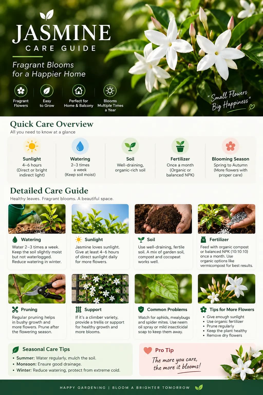Jasmine plant care guide image
