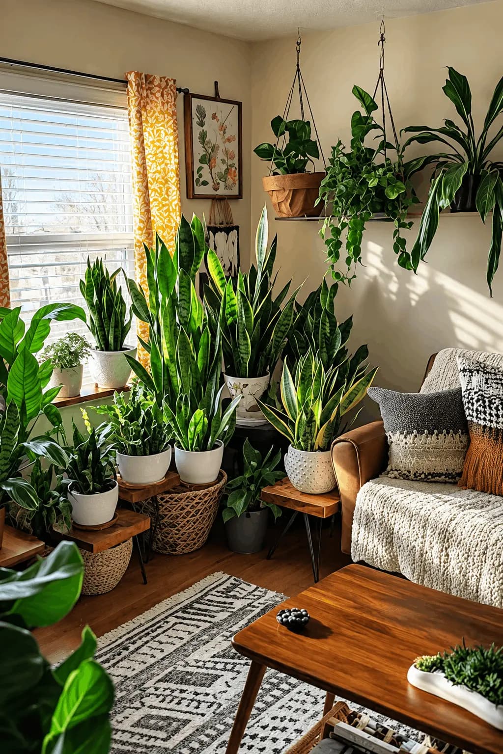 Snake Plant placed in an indoor living space